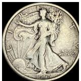 1917-S Silver Walking Liberty Half Dollar NEARLY U
