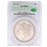 1883-O Morgan Silver Dollar CAC MS64