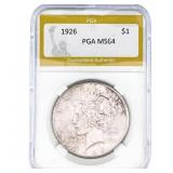 1926 Silver Peace Dollar PGA MS64