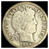 1909-S Silver Barber Dime NICELY CIRCULATED