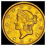 1853-C Gold $1 Liberty Head CLOSELY UNCIRCULATED