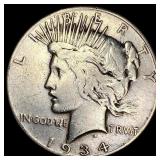 1934 Silver Peace Dollar ABOUT UNCIRCULATED