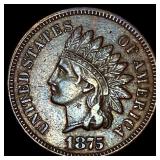 1875 Indian Head Cent CLOSELY UNCIRCULATED