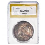 1881-S Morgan Silver Dollar PGA MS65 Monster