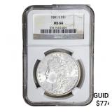 1881-S Morgan Silver Dollar PCGS MS66