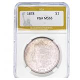 1878 Morgan Silver Dollar PGA MS63