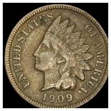 1909-S Indian Head Cent LIGHTLY CIRCULATED