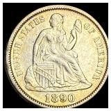 1890 Seated Liberty Dime CLOSELY UNCIRCULATED