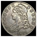 1833 Capped Bust Half Dollar NEARLY UNCIRCULATED