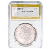 1880-S Morgan Silver Dollar PGA MS67+
