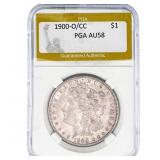 1900-O/CC Morgan Silver Dollar PGA AU58