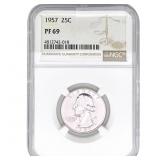 1957 Washington Silver Quarter NGC PF69