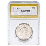 1942 Walking Liberty Half Dollar PGA MS66