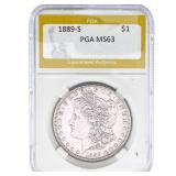 1889-S Morgan Silver Dollar PGA MS63