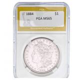 1884 Morgan Silver Dollar PGA MS65