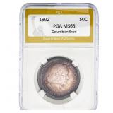 1892 Columbian Expo Half Dollar PGA MS65