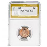 1955 Wheat Cent PGA PF7069 RED
