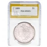 1889 Morgan Silver Dollar PGA MS65+