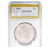 1878 Morgan Silver Dollar PGA MS65