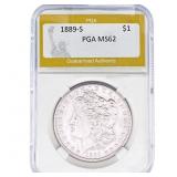 1889-S Morgan Silver Dollar PGA MS62