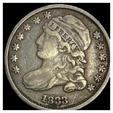 1833 Capped Bust Dime ABOUT UNCIRCULATED