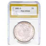 1881-S Morgan Silver Dollar PGA MS66