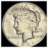 1921 Silver Peace Dollar NEARLY UNCIRCULATED