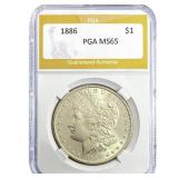 1886 Morgan Silver Dollar PGA MS65