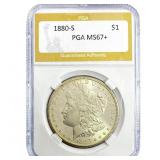 1880-S Morgan Silver Dollar PGA MS67+