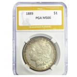 1889 Morgan Silver Dollar PGA MS66