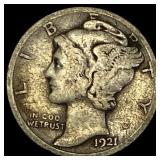 1921-D Silver Mercury Dime LIGHTLY CIRCULATED