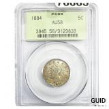 1884 Liberty Victory Nickel PCGS AU58