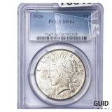 1926 Silver Peace Dollar PCGS MS64