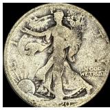 1916-D Silver Walking Liberty Half Dollar NICELY C