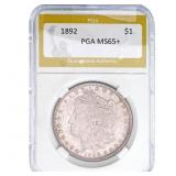 1892 Morgan Silver Dollar PGA MS65+