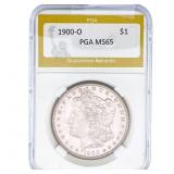 1900-O Morgan Silver Dollar PGA MS65