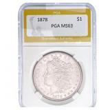 1878 Morgan Silver Dollar PGA MS63