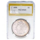 1898 Morgan Silver Dollar PGA MS65