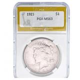 1921 Morgan Silver Dollar PGA MS63