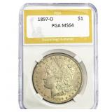1897-O Morgan Silver Dollar PGA MS64
