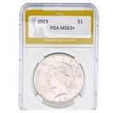 1923 Silver Peace Dollar PGA MS63+