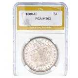 1880-O Morgan Silver Dollar PGA MS63