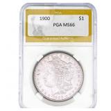 1900 Morgan Silver Dollar PGA MS66