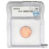 2010-D Lincoln Shield Cent ICG MS67+ RD