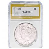 1923 Silver Peace Dollar PGA MS64+
