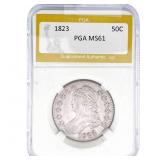 1823 Capped Bust Half Dollar PGA MS61