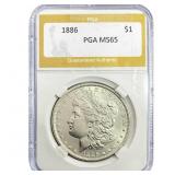 1886 Morgan Silver Dollar PGA MS65