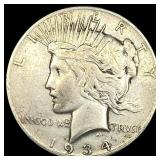 1934 Silver Peace Dollar LIGHTLY CIRCULATED