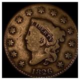 1826 Coronet Head Large Cent LIGHTLY  CIRCULATED