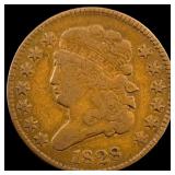 1828 Classic Head Half Cent LIGHTLY  CIRCULATED